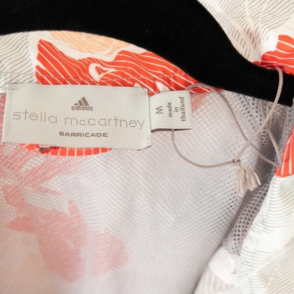 NWOT ADIDAS W/STELLA MCCARTNEY PEACH AMD GREY FLORAL WIND BREAKER SZ SMA… - Picture 2 of 10